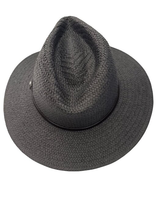 NWT Rag & Bone Packable Straw Fedora Hat Black Size Small main image 8